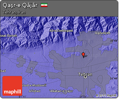 Political Map of Qaşr-e Qājār