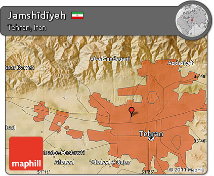 Satellite Map of Jamshīdīyeh