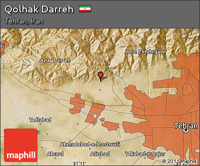 Satellite Map of Qolhak Darreh