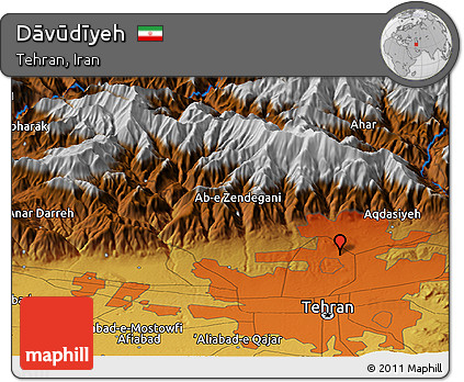 Physical Panoramic Map of Dāvūdīyeh