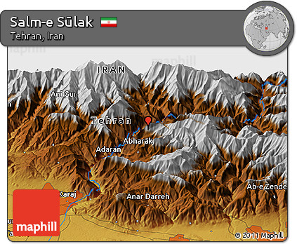 Physical Panoramic Map of Salm-e Sūlak