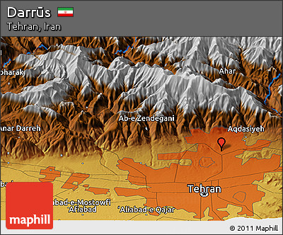 Physical Panoramic Map of Darrūs