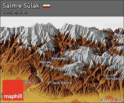 Physical Panoramic Map of Salm-e Sūlak