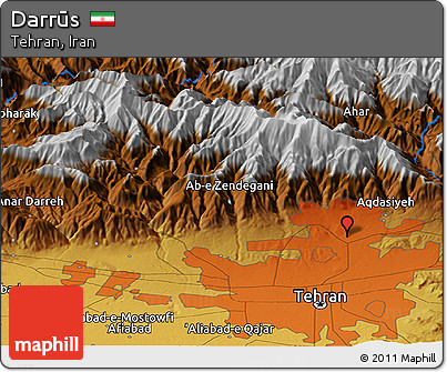 Physical Panoramic Map of Darrūs
