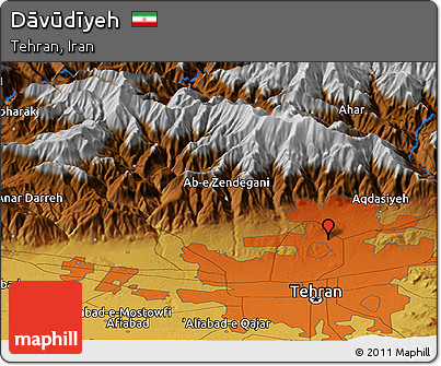 Physical Panoramic Map of Dāvūdīyeh