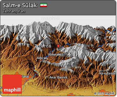 Physical Panoramic Map of Salm-e Sūlak