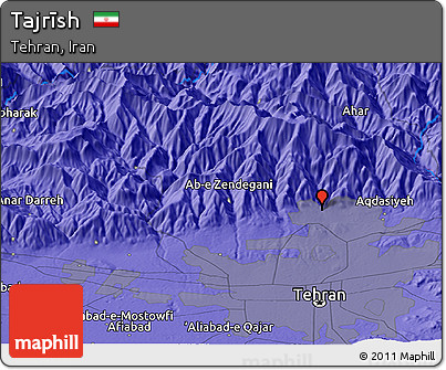 Political Panoramic Map of Tajrīsh