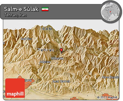 Satellite Panoramic Map of Salm-e Sūlak