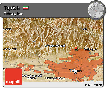 Satellite Panoramic Map of Tajrīsh