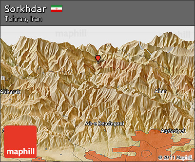 Satellite Panoramic Map of Sorkhdar
