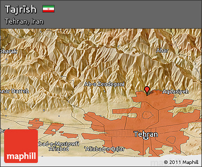Satellite Panoramic Map of Tajrīsh