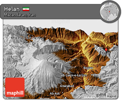Physical 3D Map of Helan