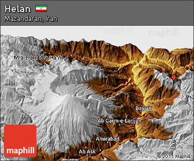 Physical 3D Map of Helan