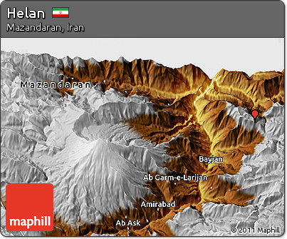 Physical 3D Map of Helan
