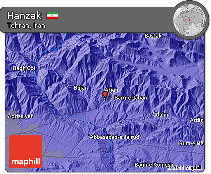 Political 3D Map of Hanzak