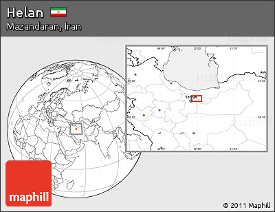 Blank Location Map of Helan