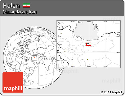 Blank Location Map of Helan