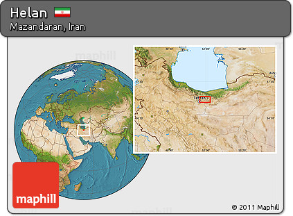 Satellite Location Map of Helan