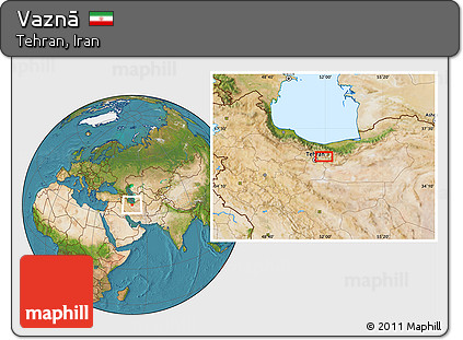 Satellite Location Map of Vaznā