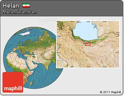 Satellite Location Map of Helan