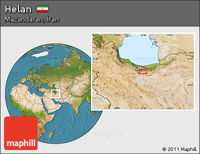 Satellite Location Map of Helan