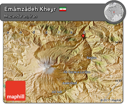 Satellite Map of Emāmzādeh Kheyr