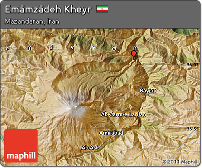 Satellite Map of Emāmzādeh Kheyr