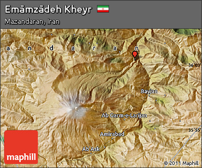 Satellite Map of Emāmzādeh Kheyr