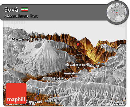 Physical Panoramic Map of Sovā