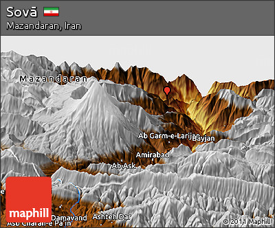 Physical Panoramic Map of Sovā