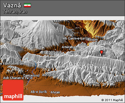 Physical Panoramic Map of Vaznā