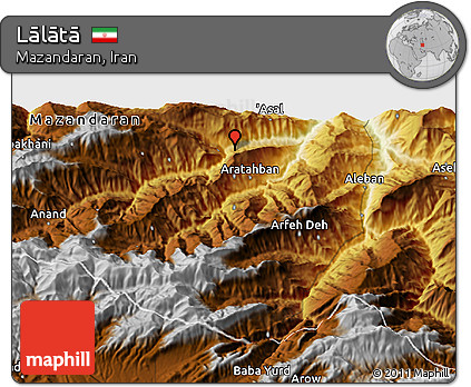 Physical 3D Map of Lālātā