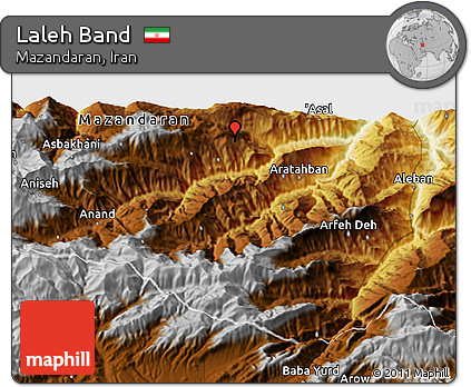 Physical 3D Map of Laleh Band