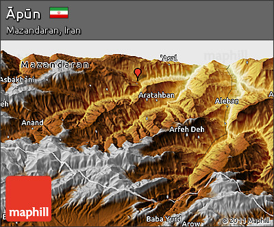 Physical 3D Map of Āpūn