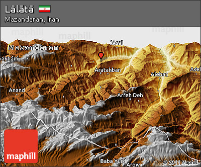 Physical 3D Map of Lālātā