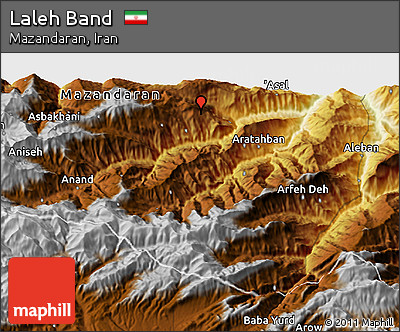 Physical 3D Map of Laleh Band