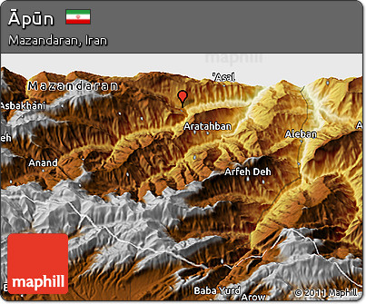 Physical 3D Map of Āpūn
