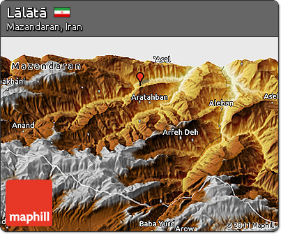 Physical 3D Map of Lālātā