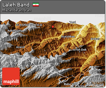 Physical 3D Map of Laleh Band