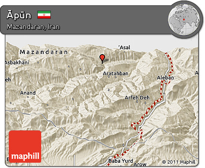 Shaded Relief 3D Map of Āpūn