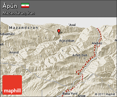 Shaded Relief 3D Map of Āpūn
