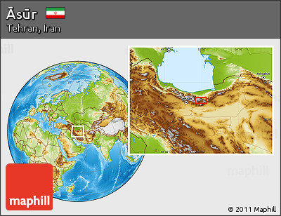 Physical Location Map of Āsūr