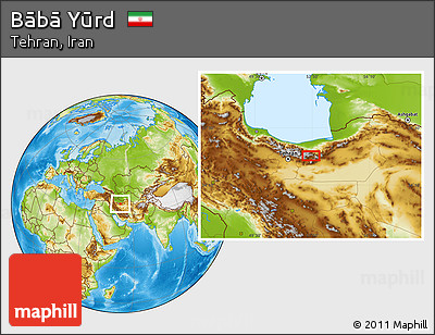 Physical Location Map of Bābā Yūrd