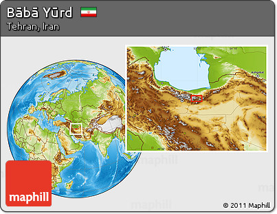 Physical Location Map of Bābā Yūrd