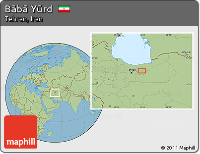 Savanna Style Location Map of Bābā Yūrd