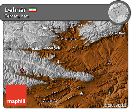 Physical Map of Dehnār