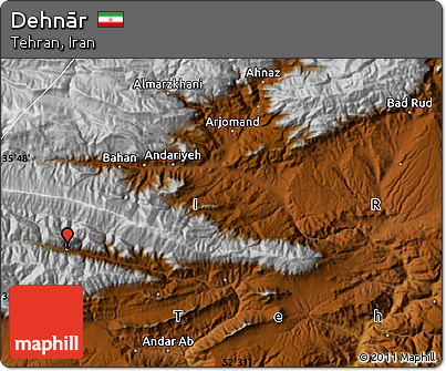 Physical Map of Dehnār