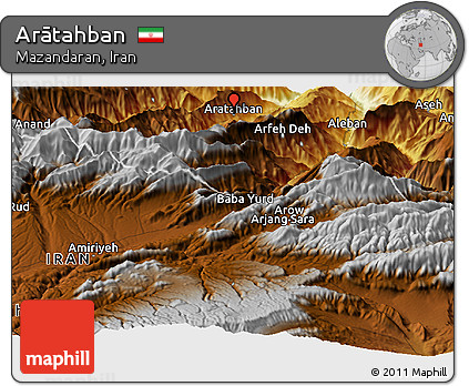 Physical Panoramic Map of Arātahban