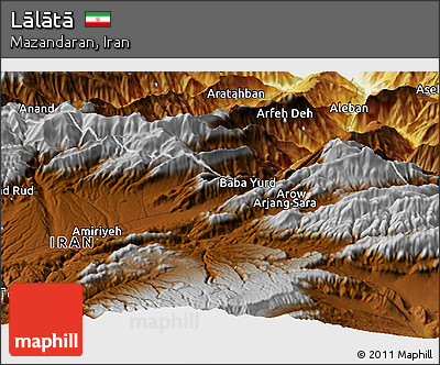 Physical Panoramic Map of Lālātā