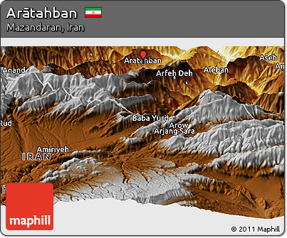 Physical Panoramic Map of Arātahban